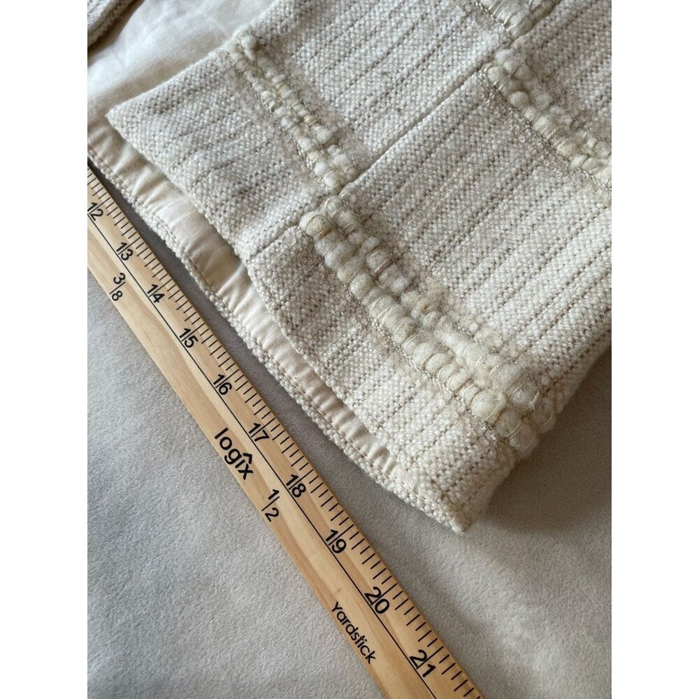 Vtg Anthropologie Womens Textured Jacket Open Shawl Collar Y2K Size M Academia - Picture 5 of 9